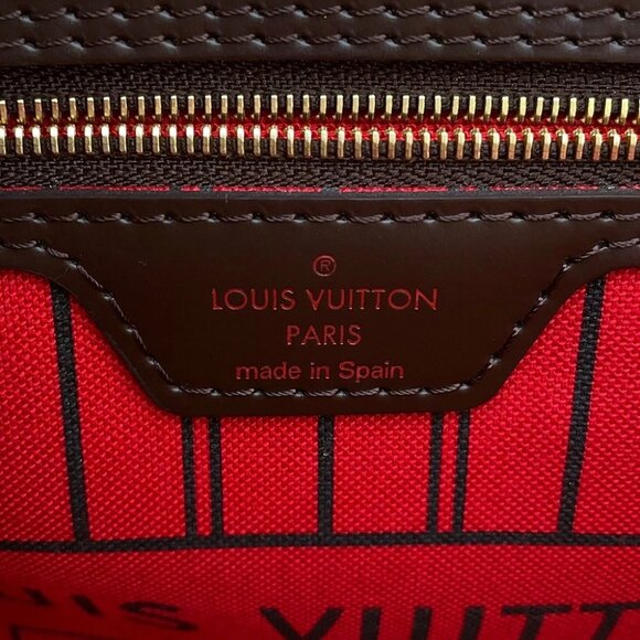 LOUIS VUITTON Neverfull Size MM Damier Ebene Canvas Cerise N41358 - Picture 14 of 15